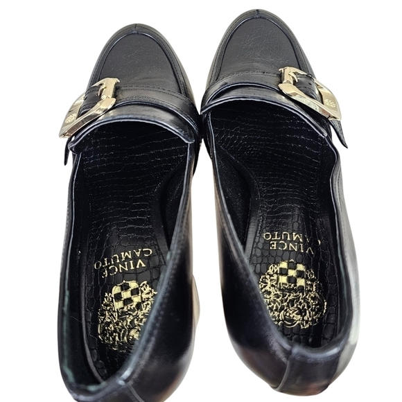 Vince Camuto Grinilia Leather Platform Loafer Heels in 6.5 - Picture 4 of 5